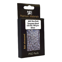 Montana Fly Pro Pack tungsten bead 2.4mm in silver for fast sinking and bead-head pattern versatility