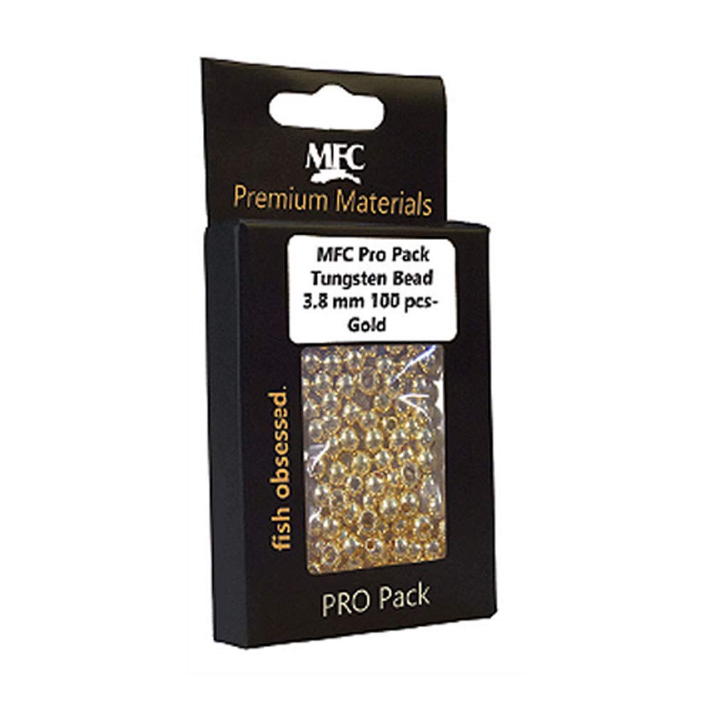 Montana Fly Pro Pack tungsten bead 2.7mm in gold for quicker sinking of flies