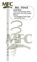 Montana Fly Scud Hook 7045, size 16-25, sharp needle point for reliable stream hooksets