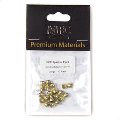 Montana Fly Sparkle Dumbbell Eyes in gold and silver add durable shine to large streamers.