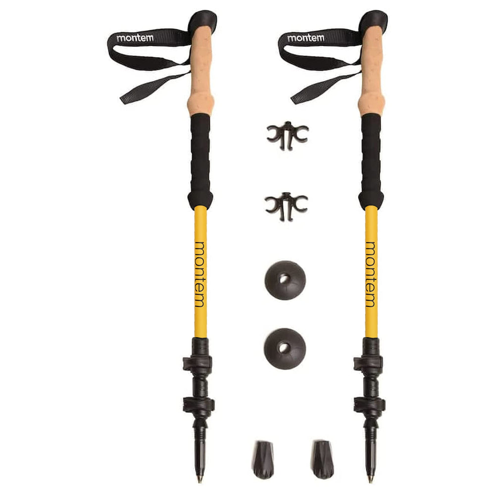Montem carbon fiber trekking pole quick lock for fast height changes
