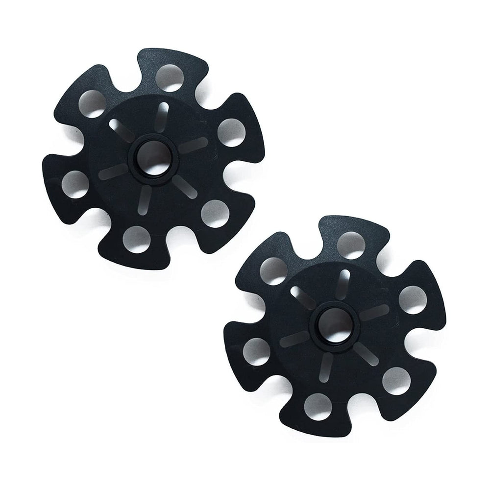 Montem screw-on snow baskets attach quickly without tools.