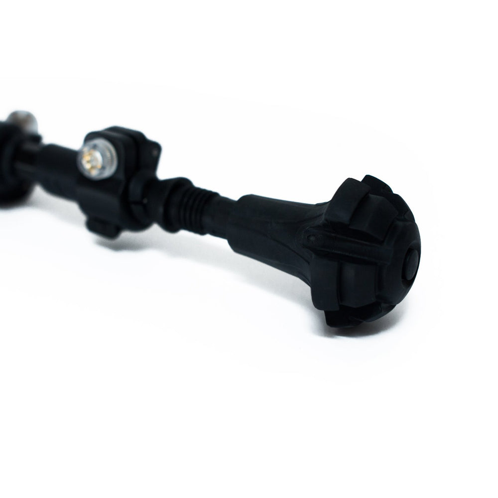 Montem trekking pole tip protectors pack 2 on display, prevents tip wear on rugged trails.