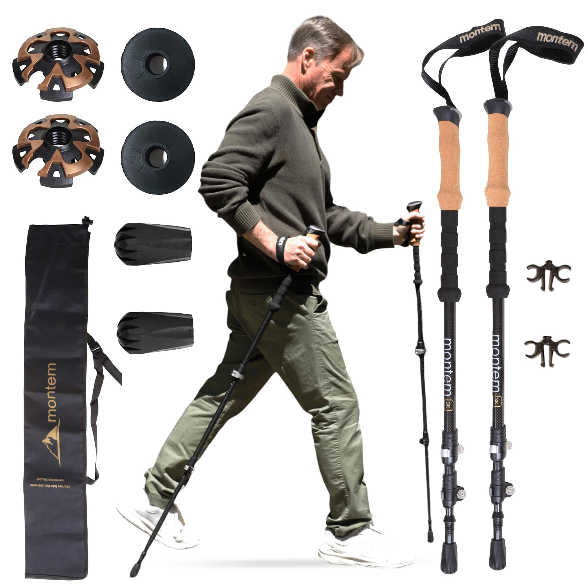 Montem Ultra Light adjustable quick-lock mechanism ensures secure length on climbs