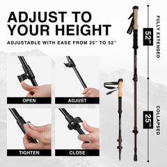 Montem trekking poles with padded straps for a comfortable and secure grip during long hikes.