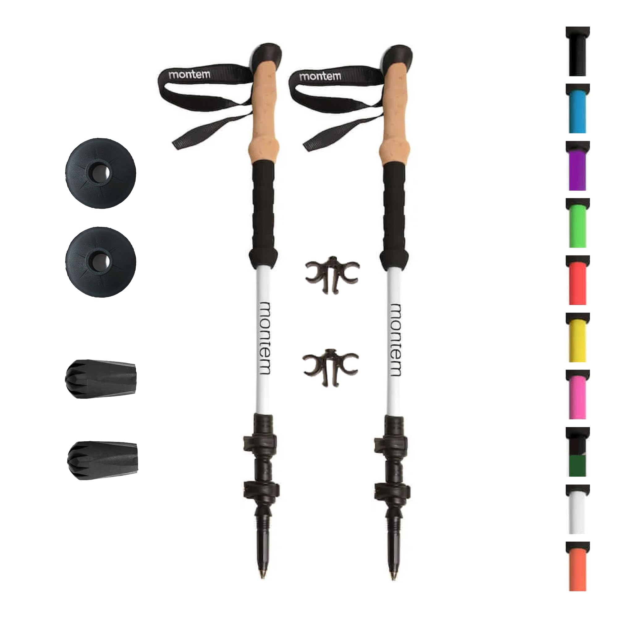 Montem Ultra Strong trekking poles extended length for adjustable hike comfort.