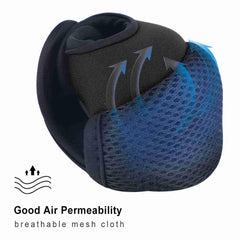 Breathable mesh detail on black reel cover