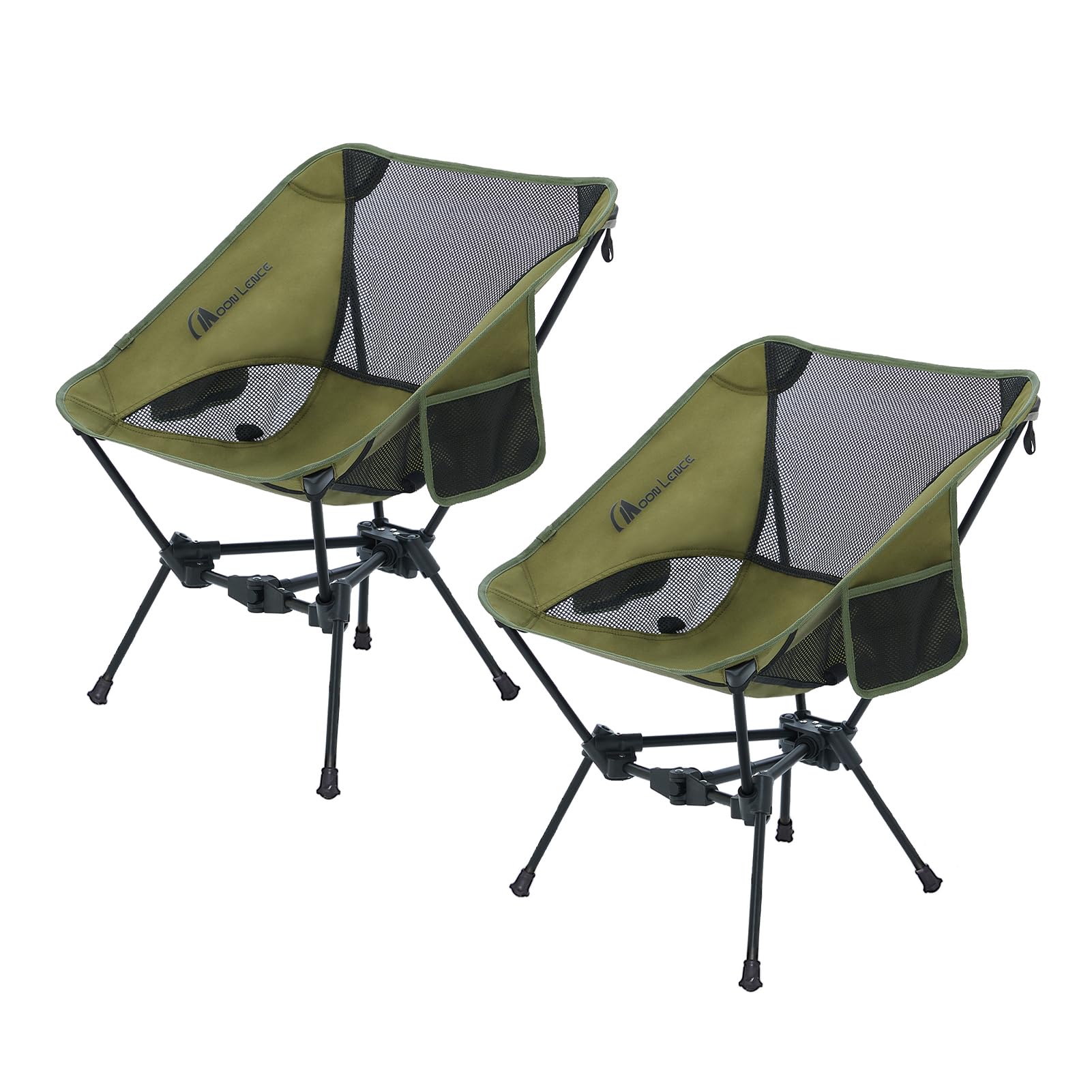 Moon Lence 2Pack folded chair green for ultra-compact backpack travel