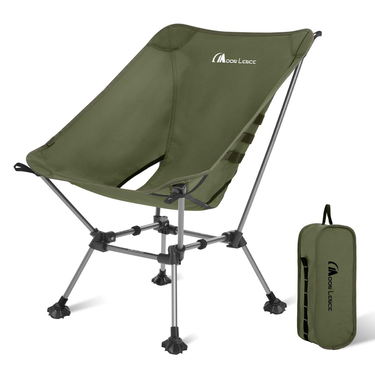 MOON LENCE Camping Chair Plus with extended 22 inch seat for trail comfort