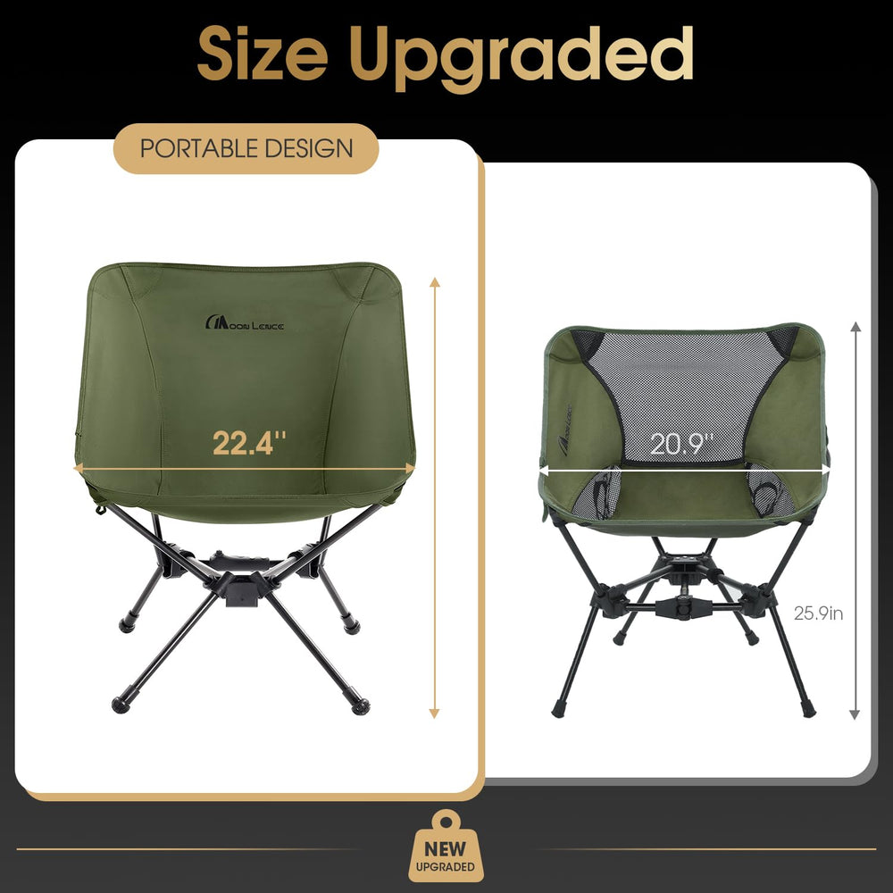 Moon Lence chair’s 7075 aluminum frame provides sturdy support on trails.