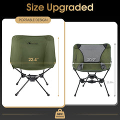 Moon Lence chair’s 7075 aluminum frame provides sturdy support on trails.