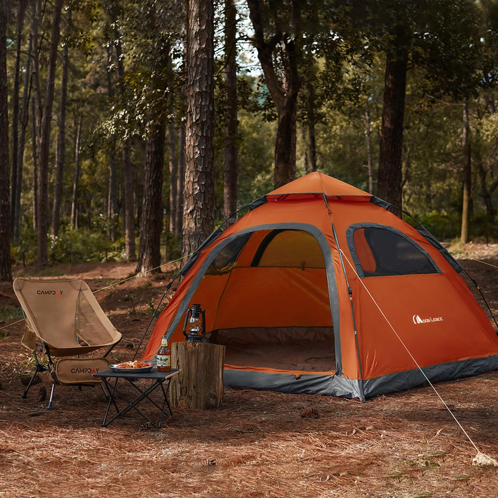 Moon Lence detachable rainfly offers flexible protection in changing weather.