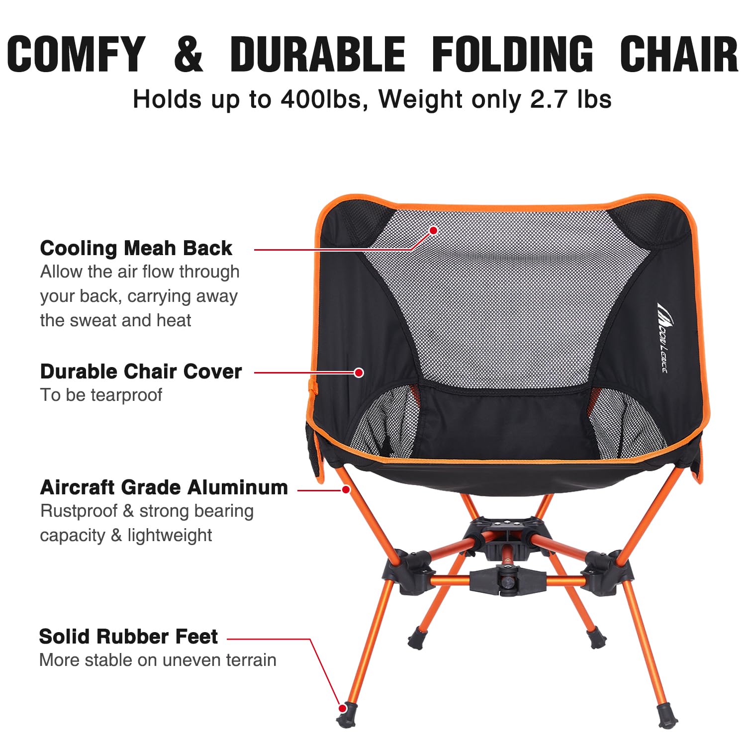 Moon Lence ergonomic seat delivers comfortable seating during hikes and picnics