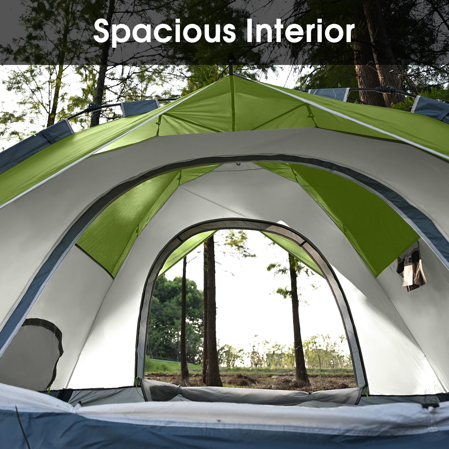 MOON LENCE instant pop-up tent sealed seams keep moisture out during unpredictable weather