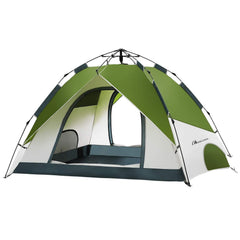 MOON LENCE instant pop-up tent setup demonstrates quick assembly for hassle-free camping