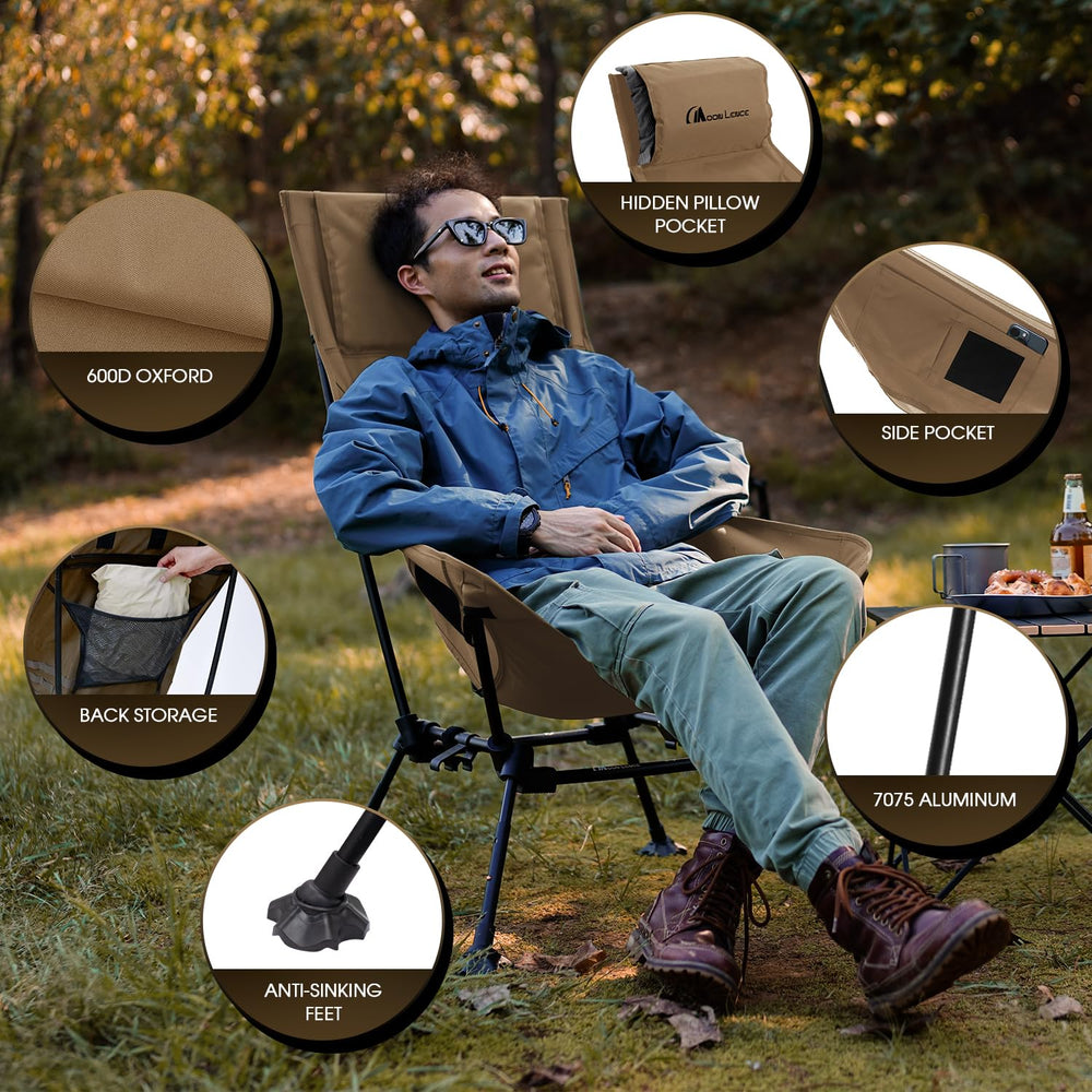 Moon Lence oversized chair back pocket keeps essentials within reach