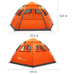 Moon Lence tent interior spacious 4-5 person layout for comfortable outdoor stays.