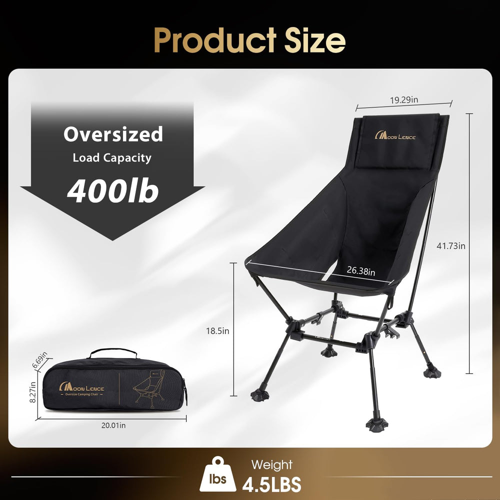 MOON LENCE strong aluminum frame supports up to 400 lbs for durability