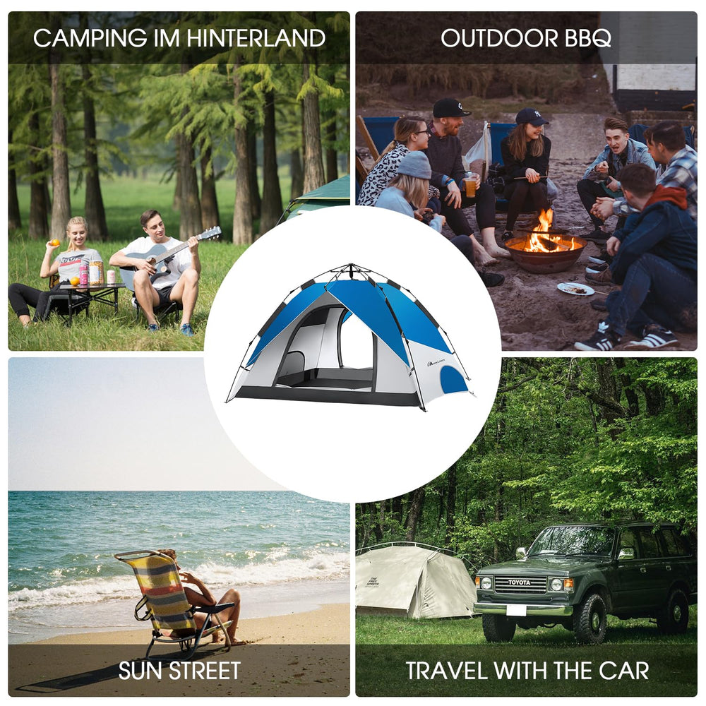 MOON LENCE carry bag folds tent compactly for easy transport.