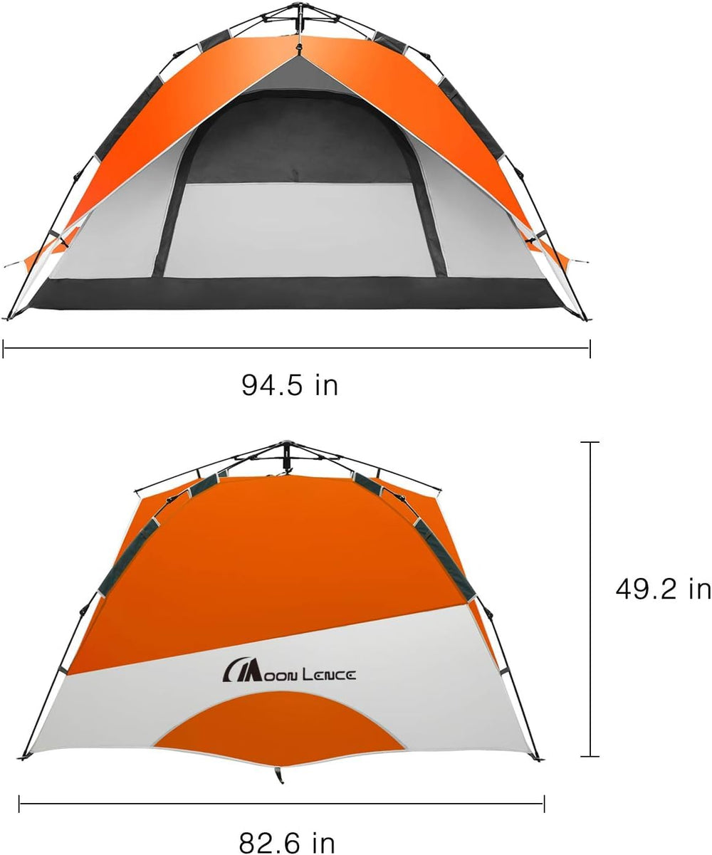MOON LENCE tent interior dimensions 83 by 50 inches for 3-4 people