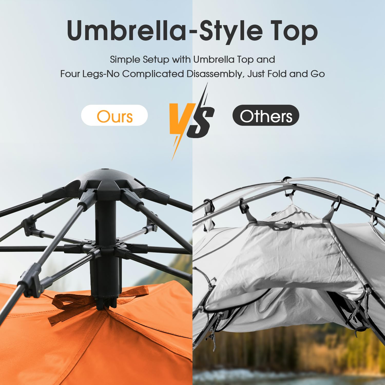 MOON LENCE tent with sealed seams and waterproof strips for dryness