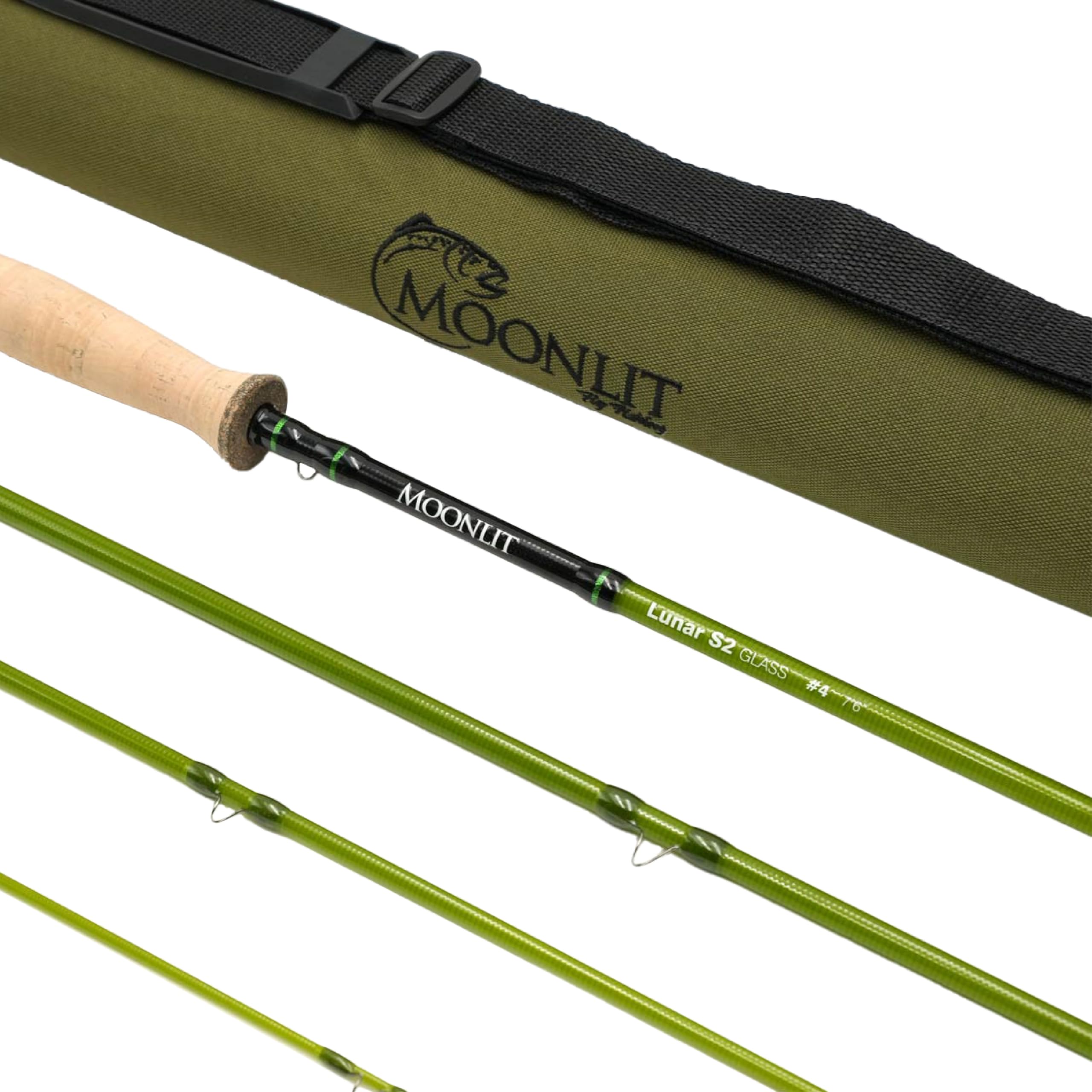 Moonlit 4wt Lunar S2-Glass rod delivers smooth action for delicate presentations