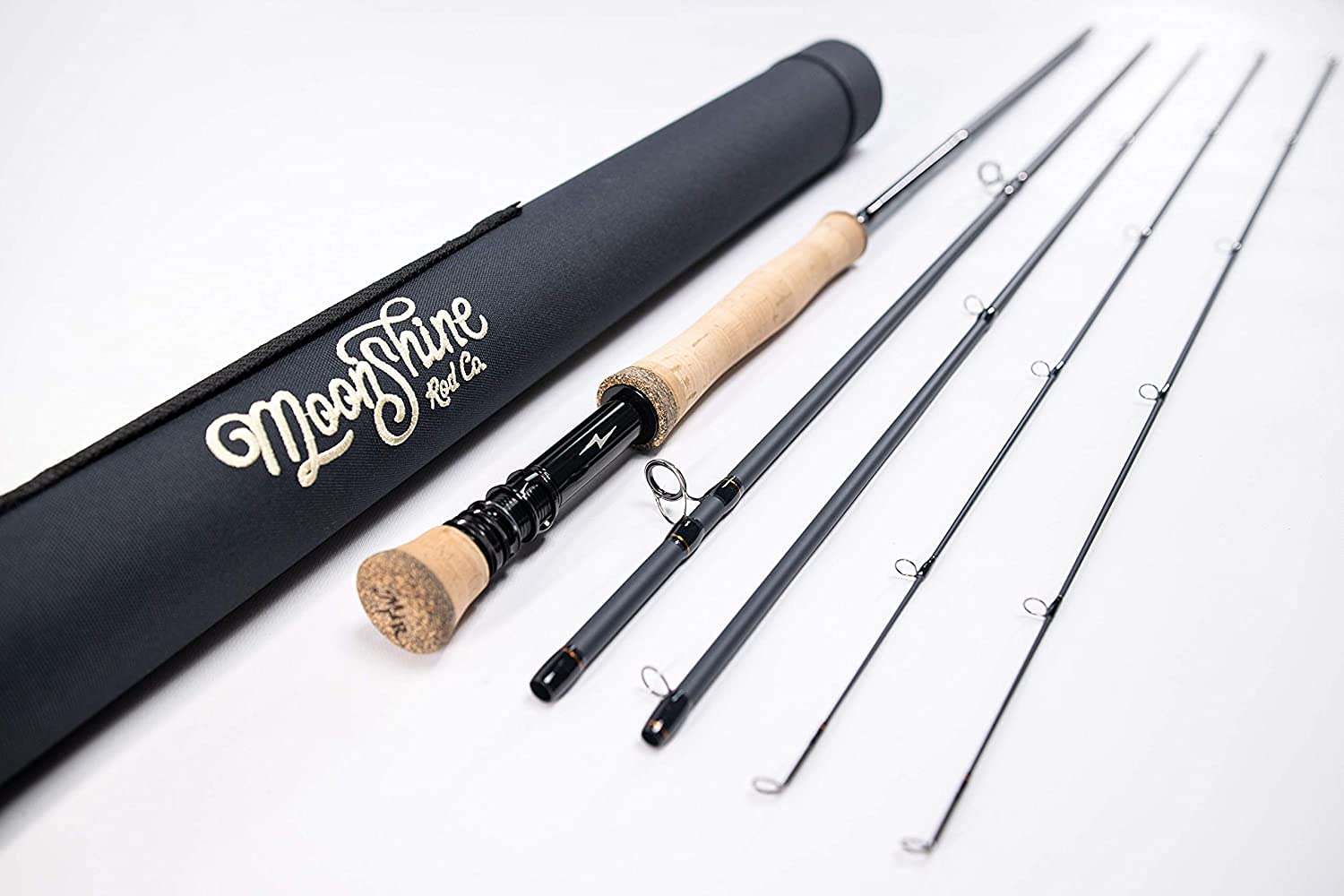 Moonshine Vesper 7wt 9ft rod assembled for balanced casting.