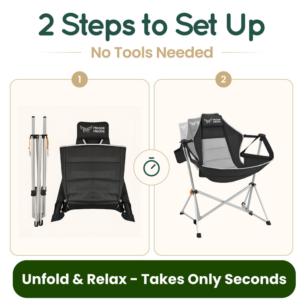 Moose Medoz hammock chair carry bag enables effortless portability anywhere.