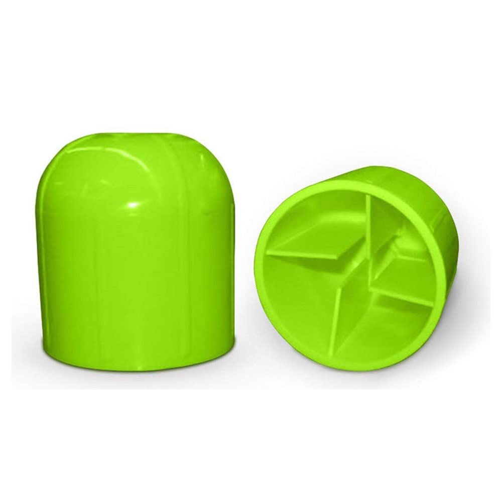 Moose Supply green tent stake cap protects guests from tripping hazards.
