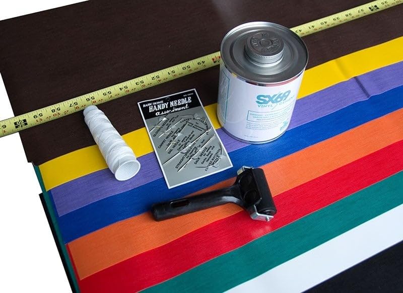 Moose Supply Vinyl Deluxe Repair Kit thread spool for sturdy seams.