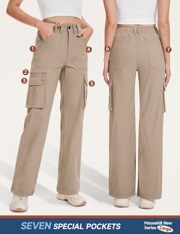 Moosehill cargo hiking pants hidden zip pocket secures small items while hiking.
