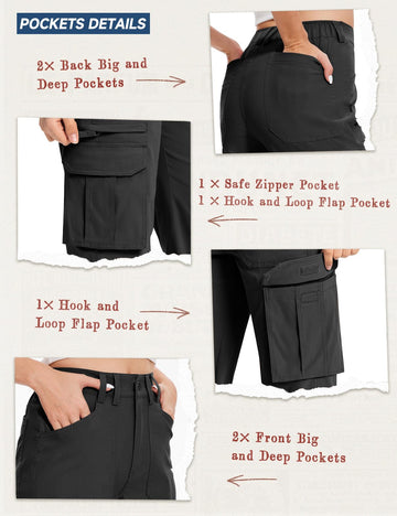 Moosehill cargo hiking pants women water-resistant fabric ideal for light rain.