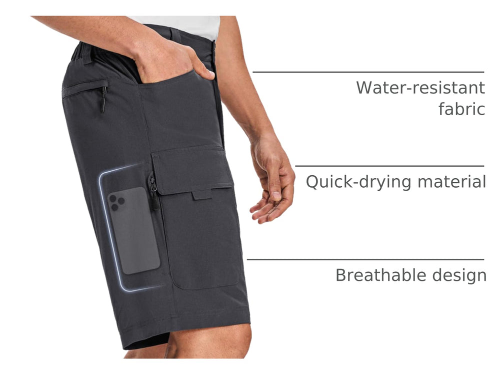 Moosehill cargo shorts six-pocket configuration for organized travel and work day essentials