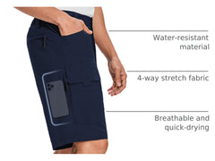 Moosehill cargo shorts six-pocket layout ideal for hiking, fishing, and travel.
