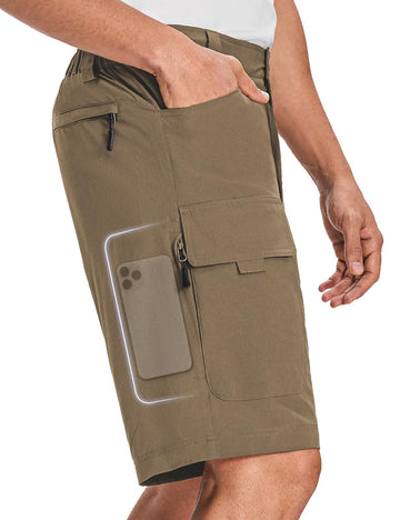 Moosehill men's cargo shorts fabric closeup shows breathable material for all-day comfort