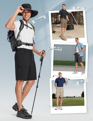 Moosehill men's cargo shorts outdoor use scene ready for hiking
