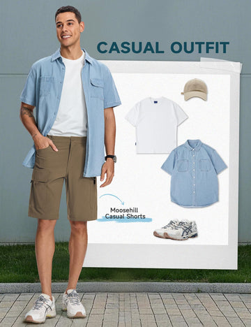 Moosehill versatile cargo shorts suit hiking, fishing, golf, and travel