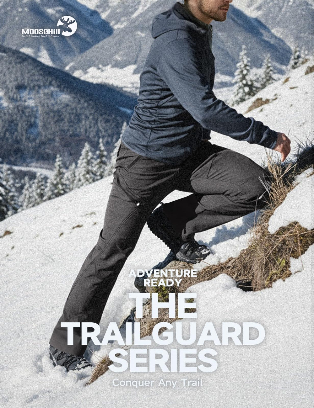 Moosehill fleece-lined cargo pants articulated knees enable full range of motion