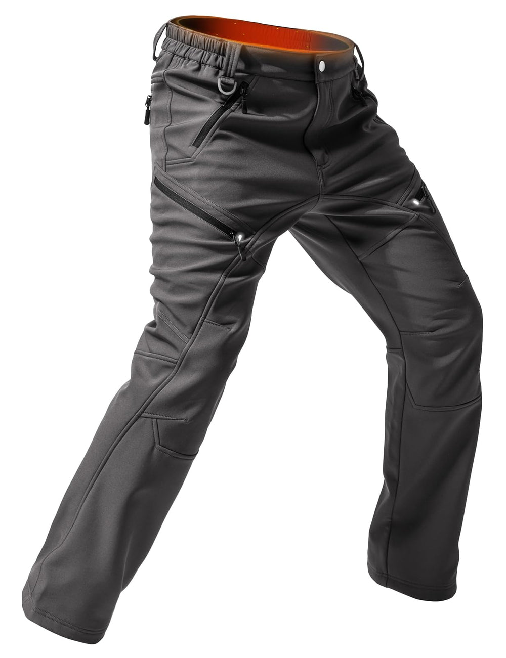Moosehill men's fleece-lined cargo pants front view showing warm winter protection
