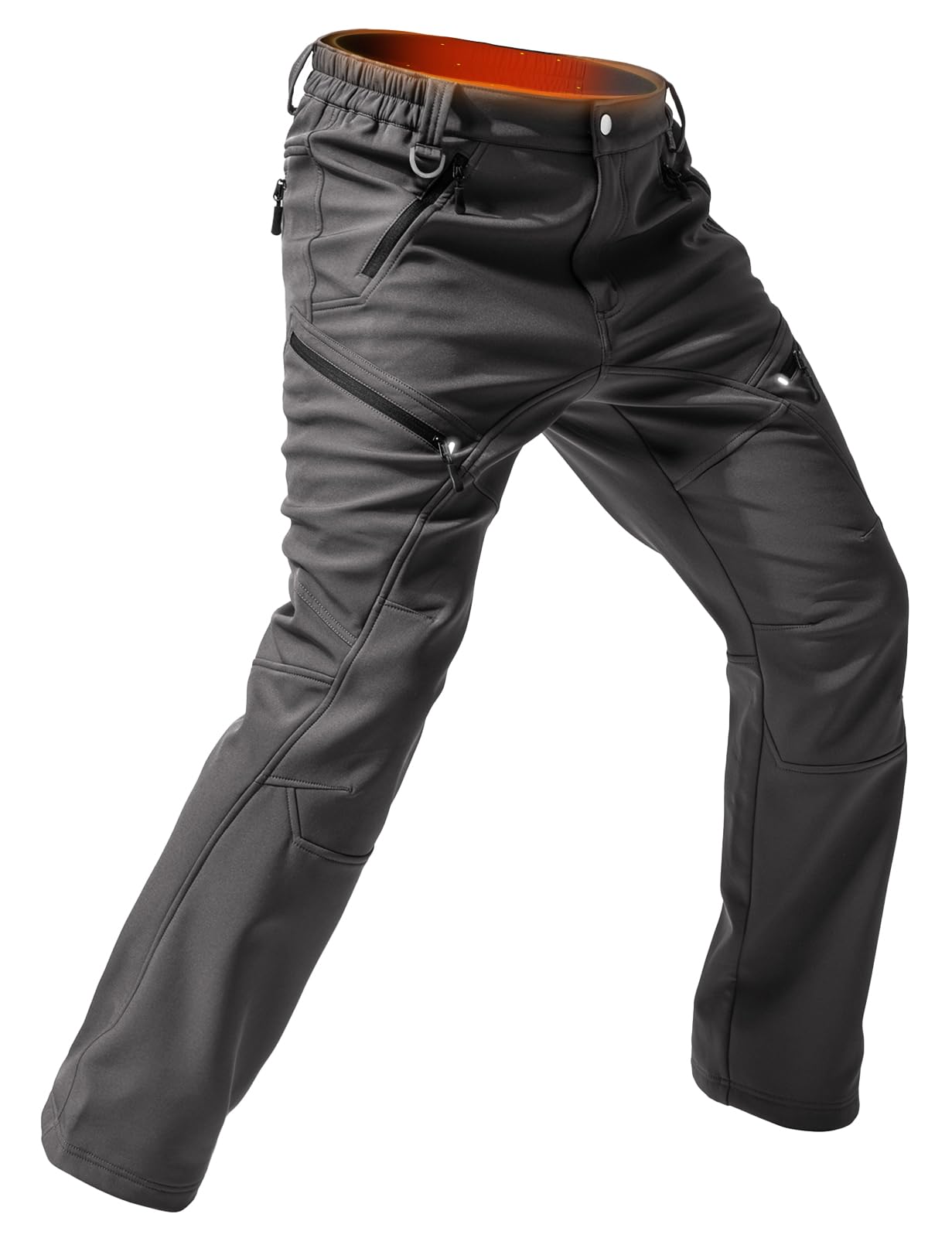 Moosehill men's fleece-lined pants with front pockets for secure essentials during hikes