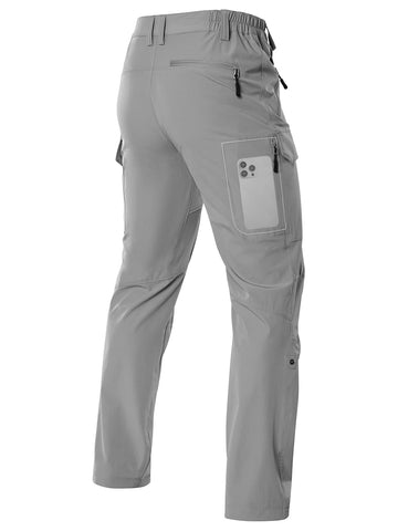 Moosehill men's hiking cargo pants trail view showcasing lightweight build.