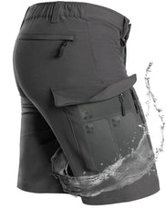 Moosehill men's hiking cargo shorts with seven pockets for trail-ready storage.