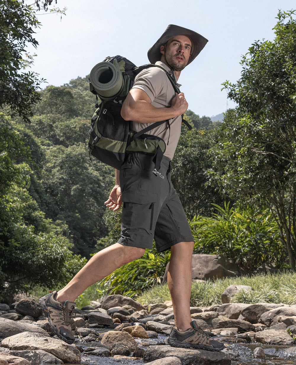 Moosehill shorts with water-repellent finish helps stay dry during light rain.