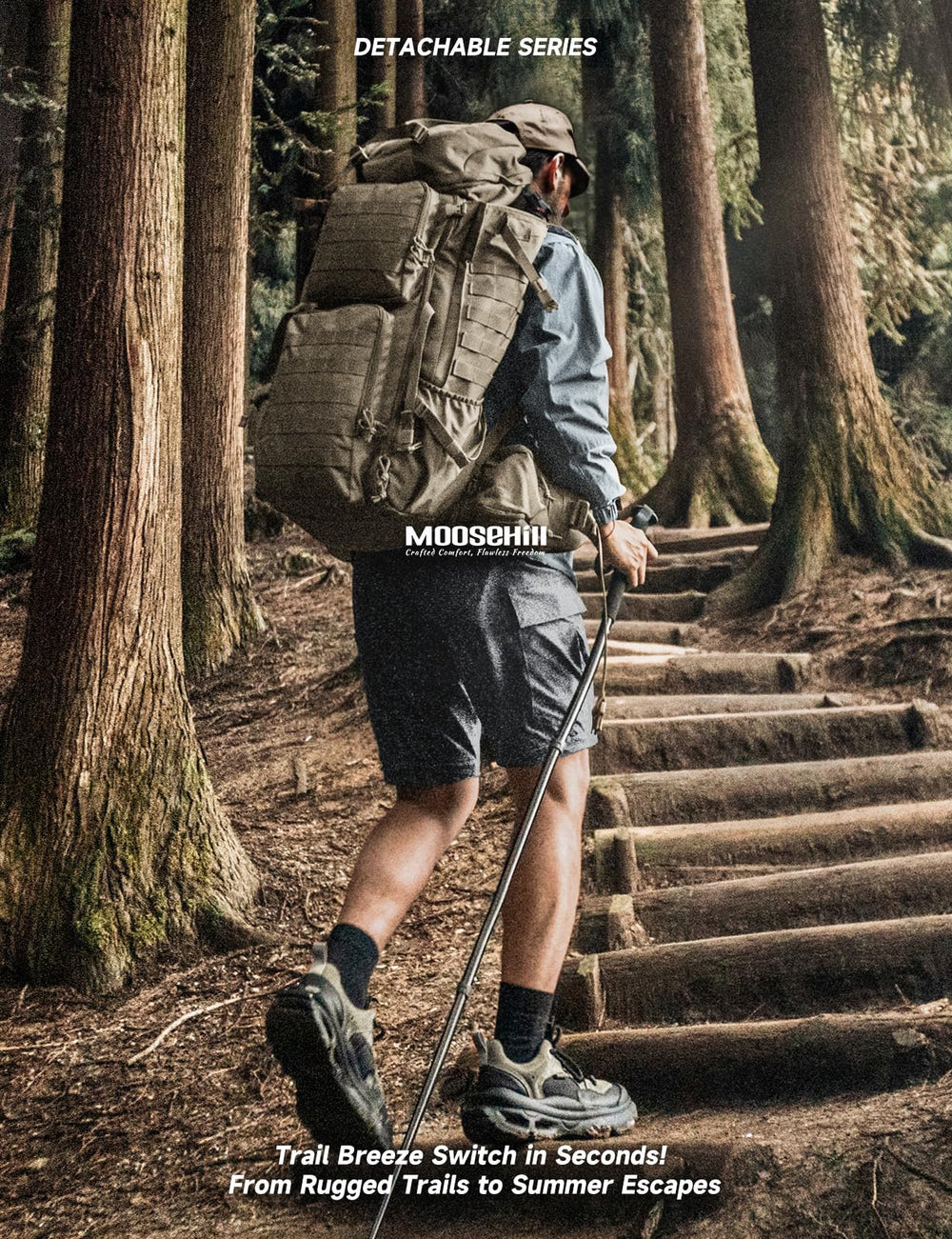 Moosehill 5-pocket setup keeps gear organized on the move.