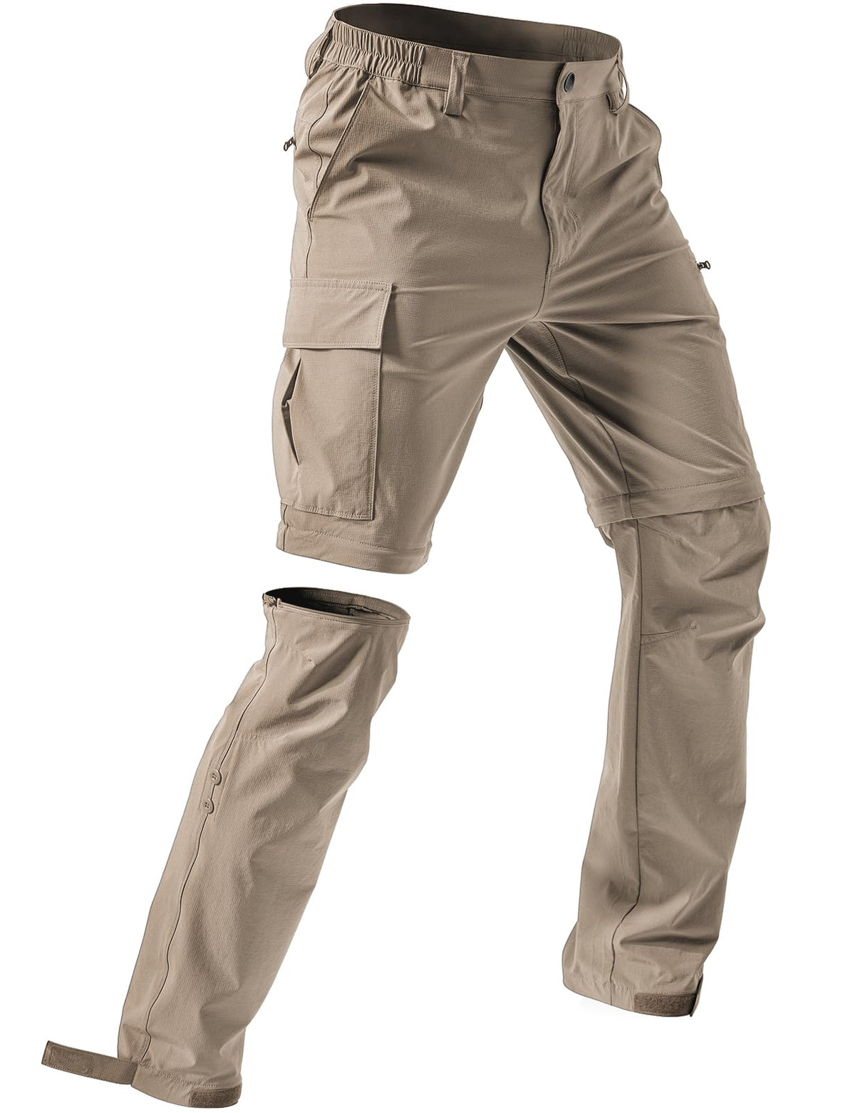 Moosehill mens hiking pants convertible zip-off in action for versatile outdoor use