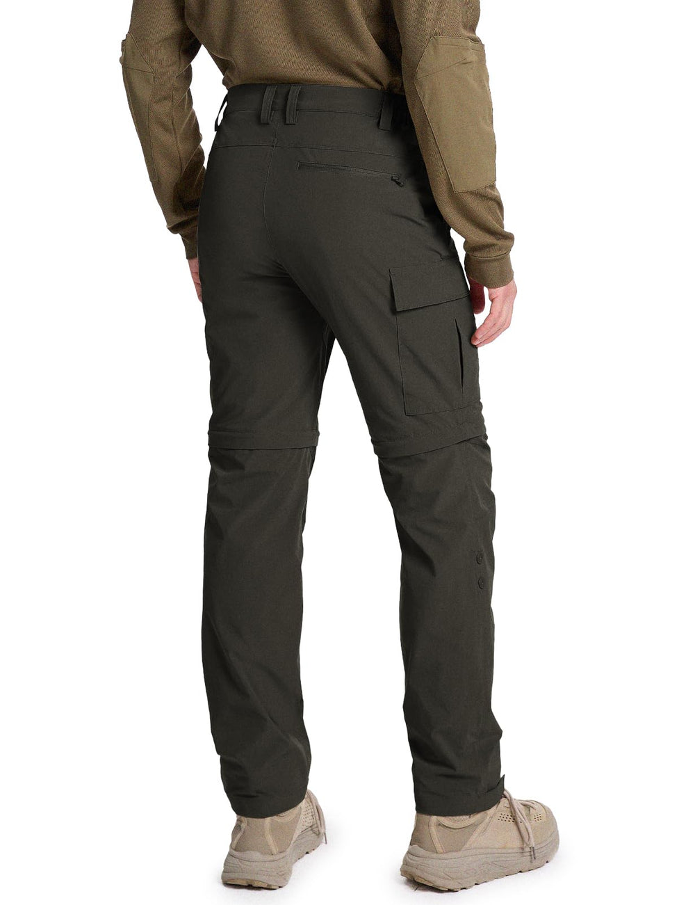 Moosehill mens hiking pants elastic waistband for secure comfortable fit