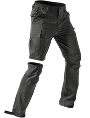 Moosehill men's hiking pants front view shows 5-pocket design for secure trail storage.