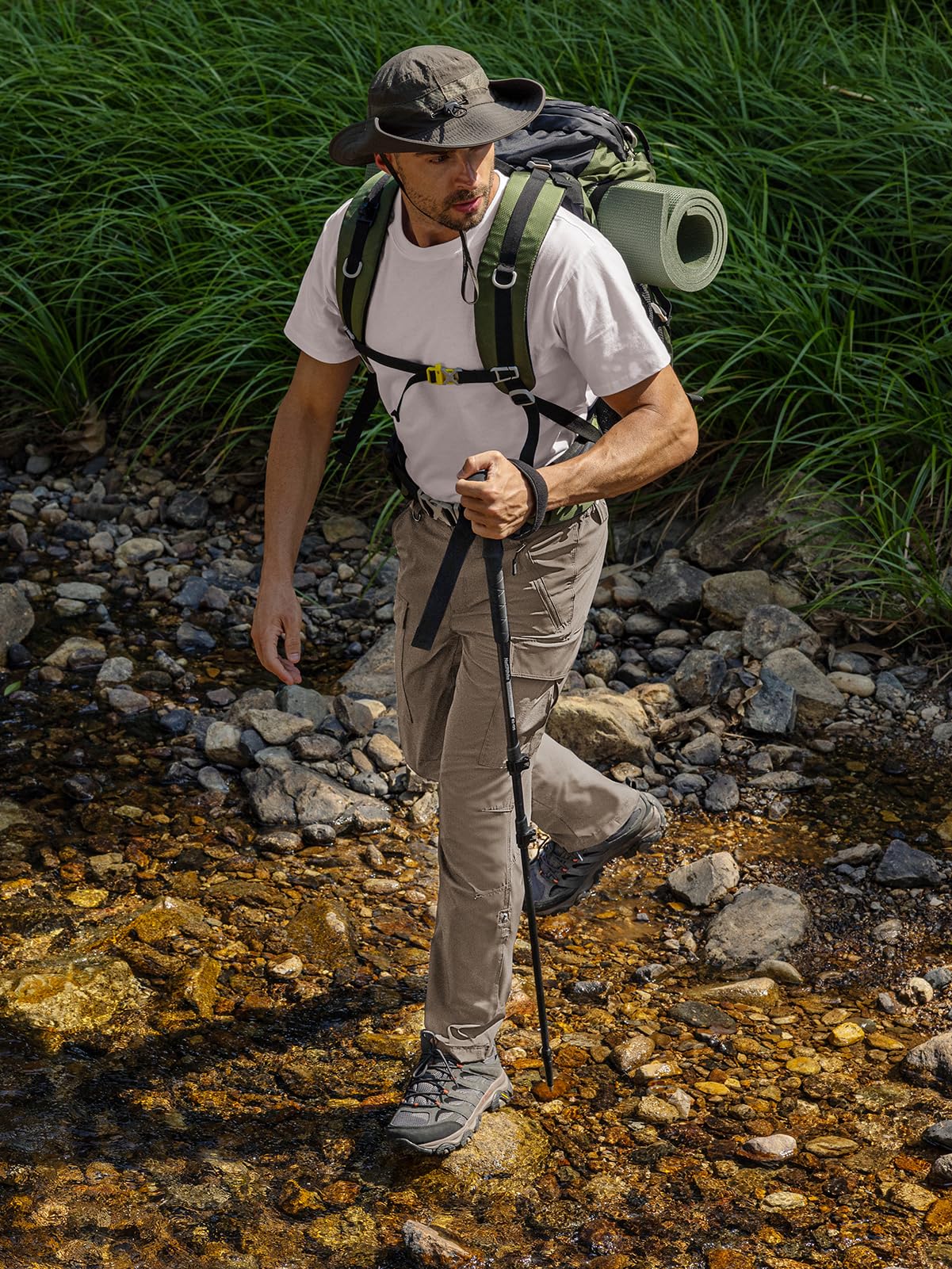 Moosehill pants with inner thigh vents to improve airflow during climbs