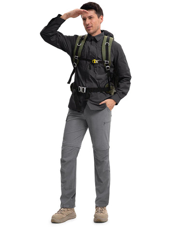 Moosehill men's hiking pants side-pocket close-up highlighting secure storage.