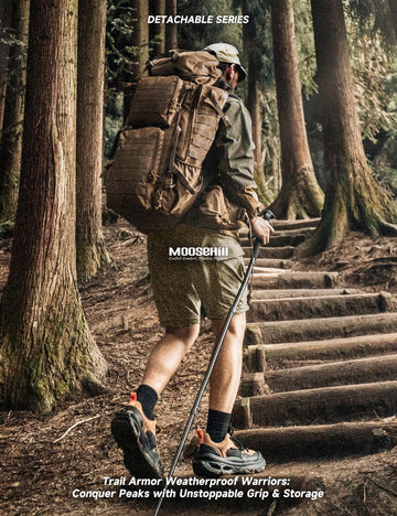 Moosehill quick-dry hiking pants in action ready for sudden weather changes